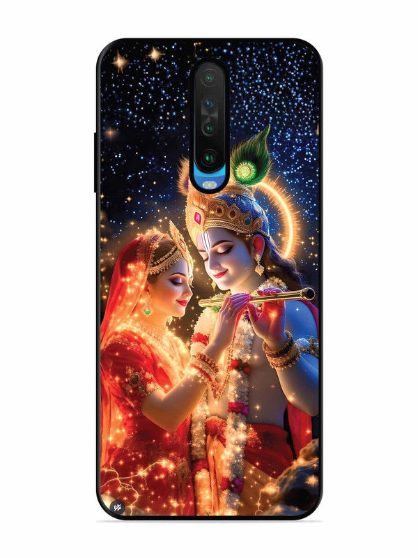 Poco X2 Radha Krishna posing with flute