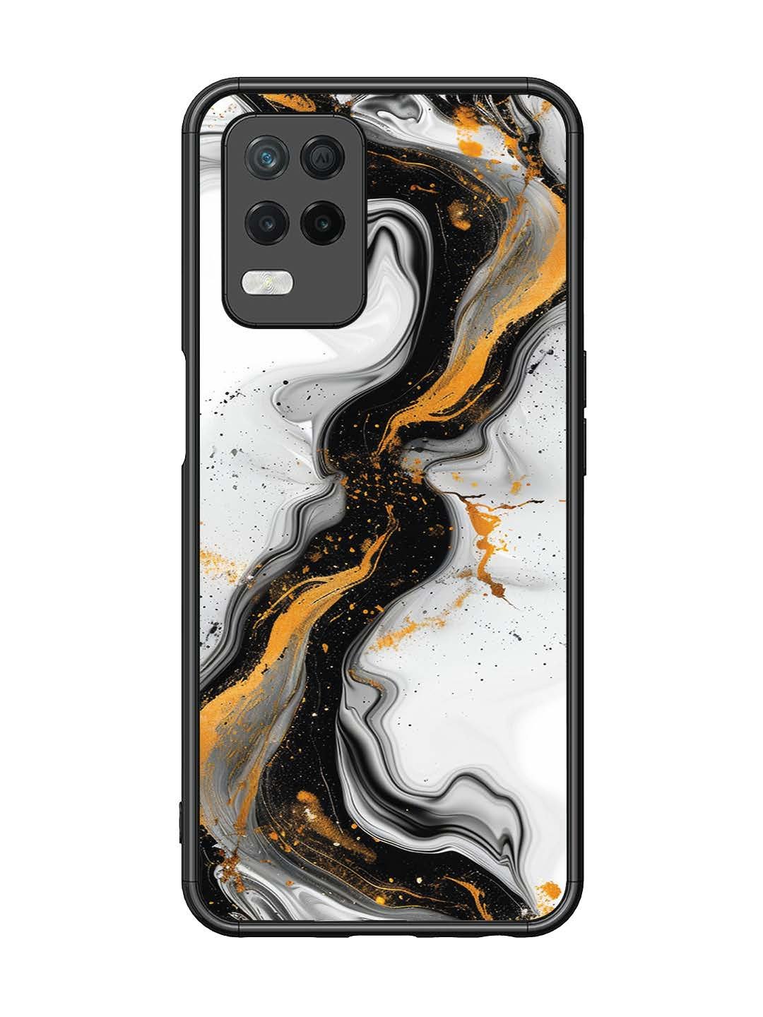 realme Narzo 30 5G Black And Golden Marble Essence