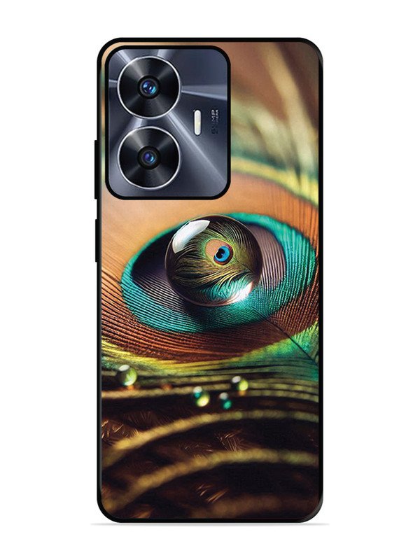 realme c55 Water Drop On Peacock Feather