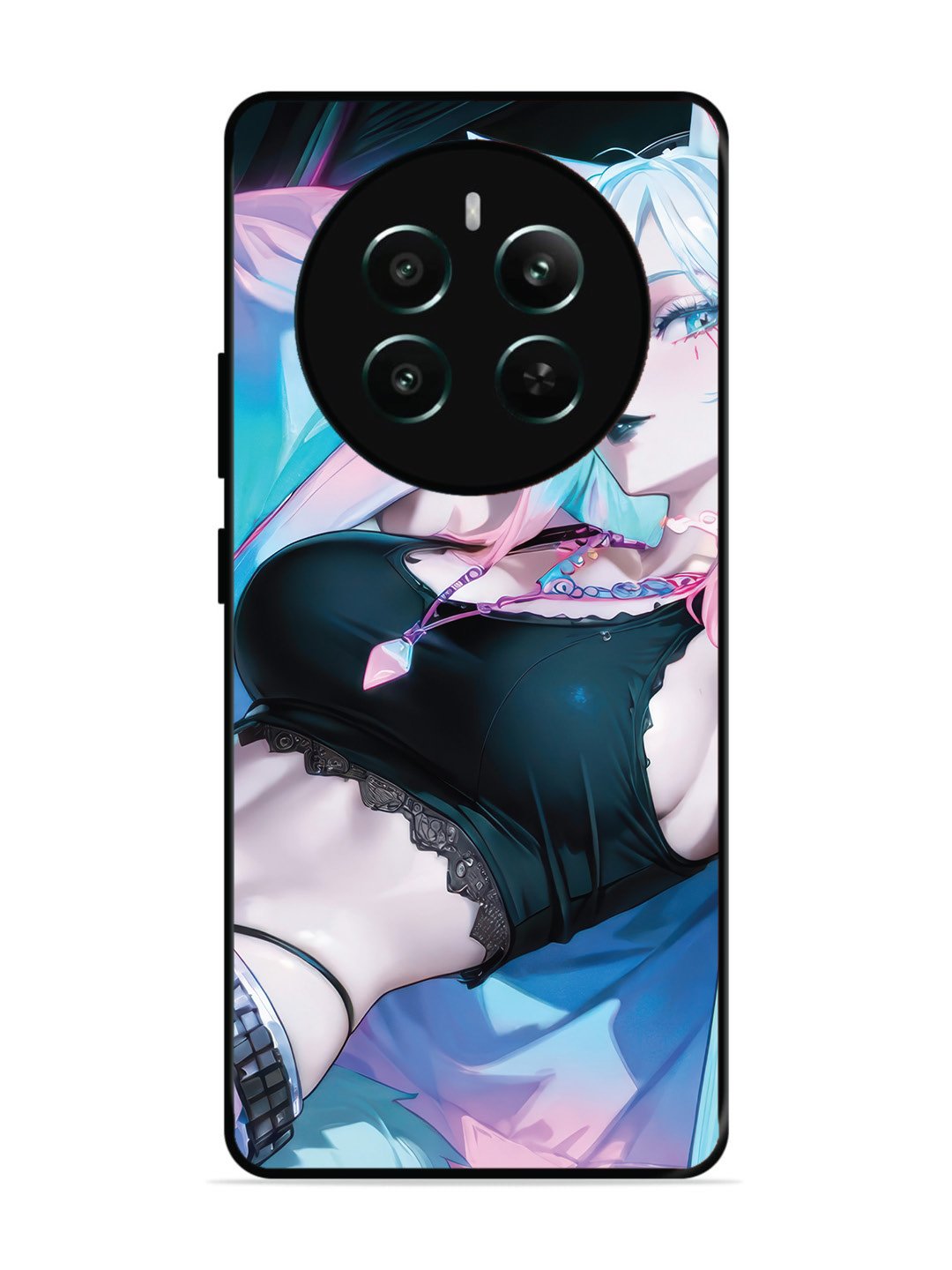 realme Narzo 70 Pro anime girl fox headpohone white Hair