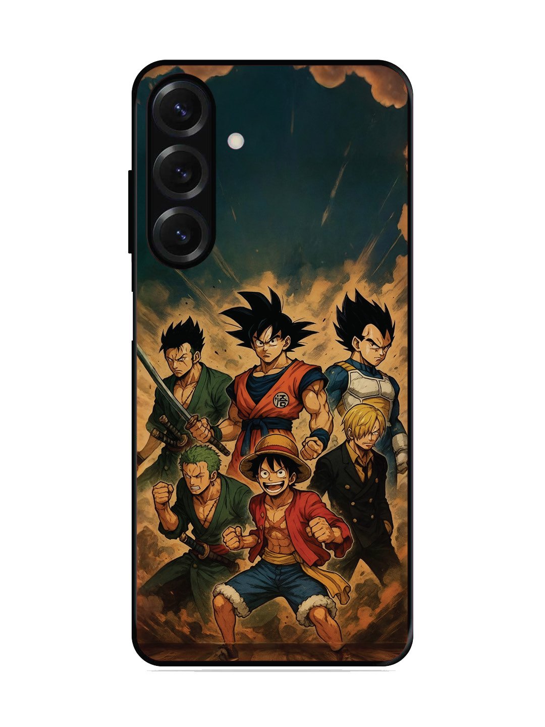 Samsung Galaxy M35 5G OnePiece n Dragon Ball Z in one team