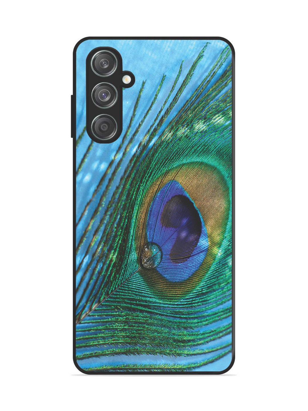 Samsung Galaxy F15 5g A drop on Peacock Feather