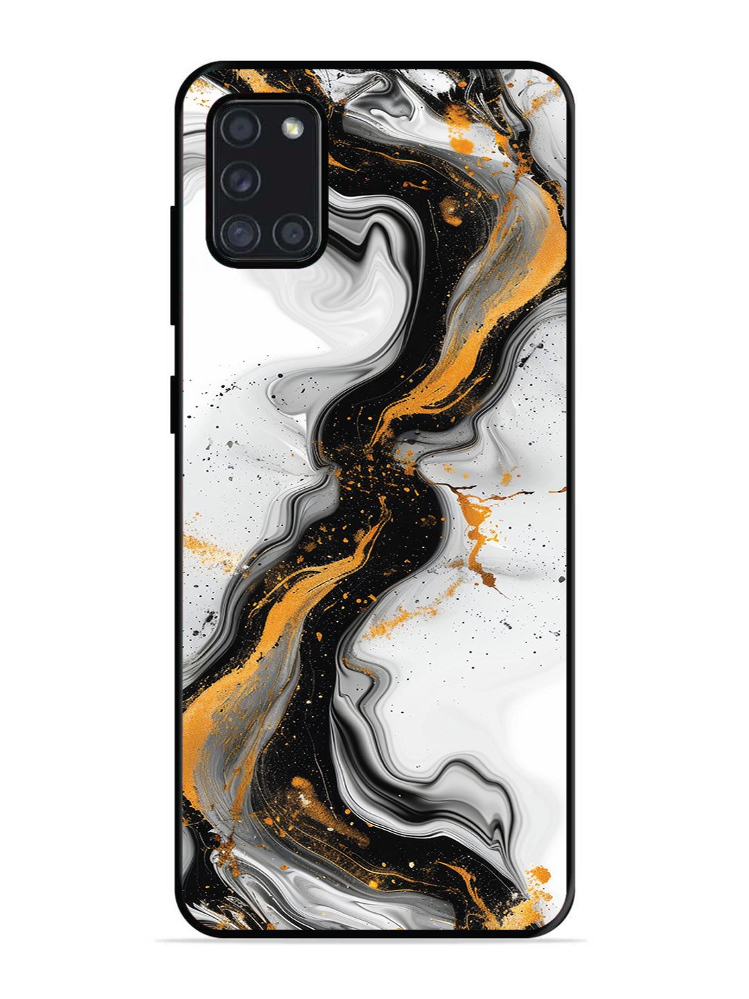 Samsung Galaxy A31 Black And Golden Marble Essence