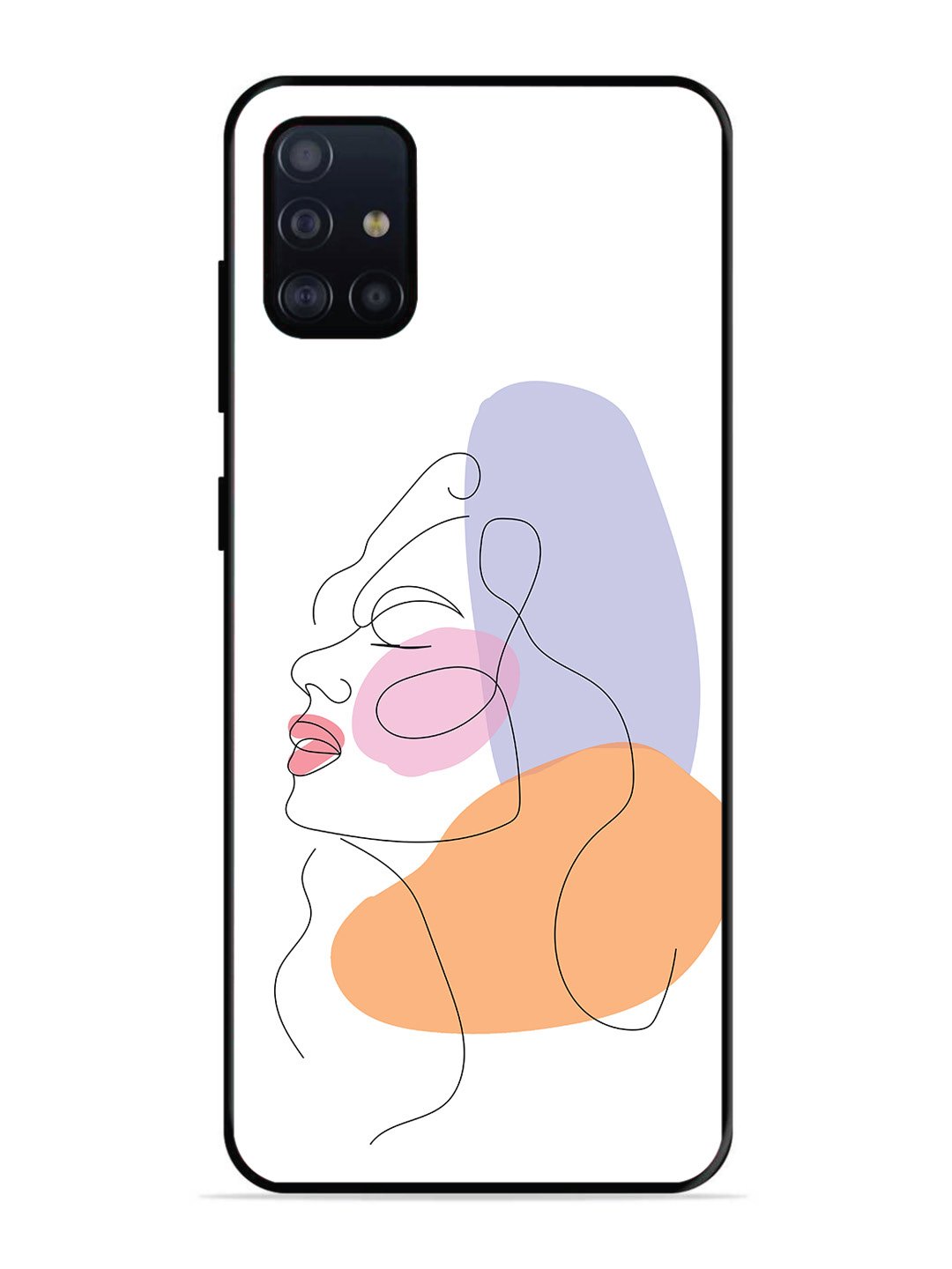 Samsung Galaxy A71 Line Art Girl Face