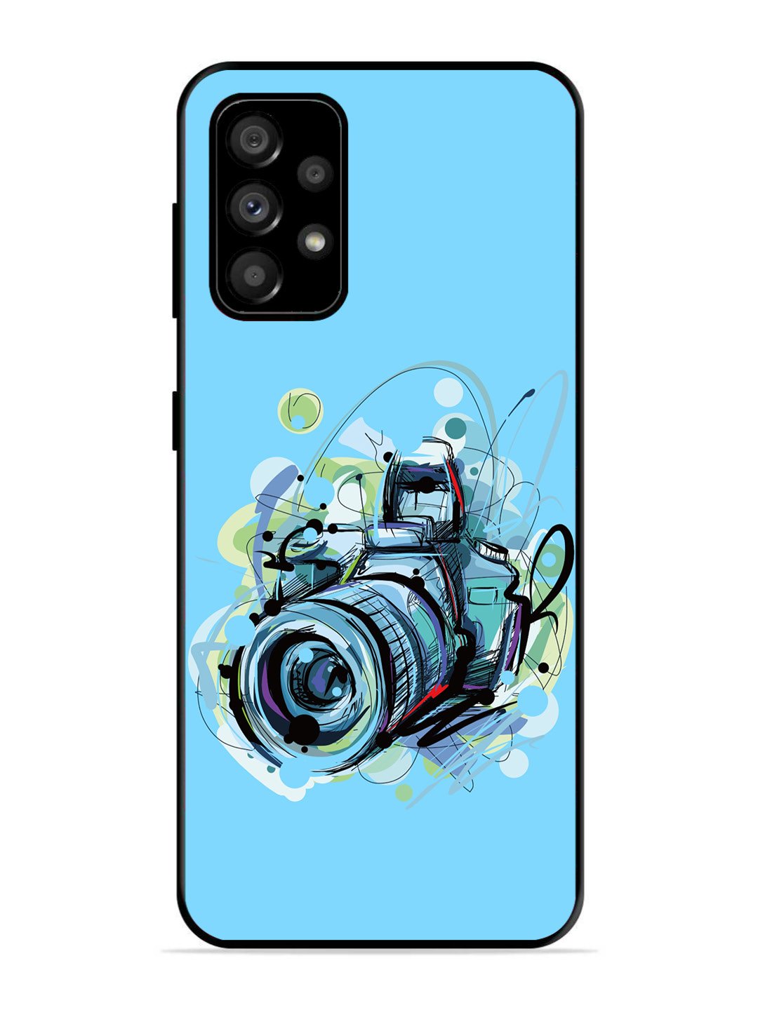Samsung Galaxy A73 5G Camera Blue Background