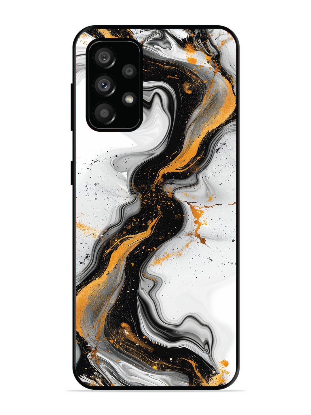Samsung Galaxy A73 5G Black And Golden Marble Essence