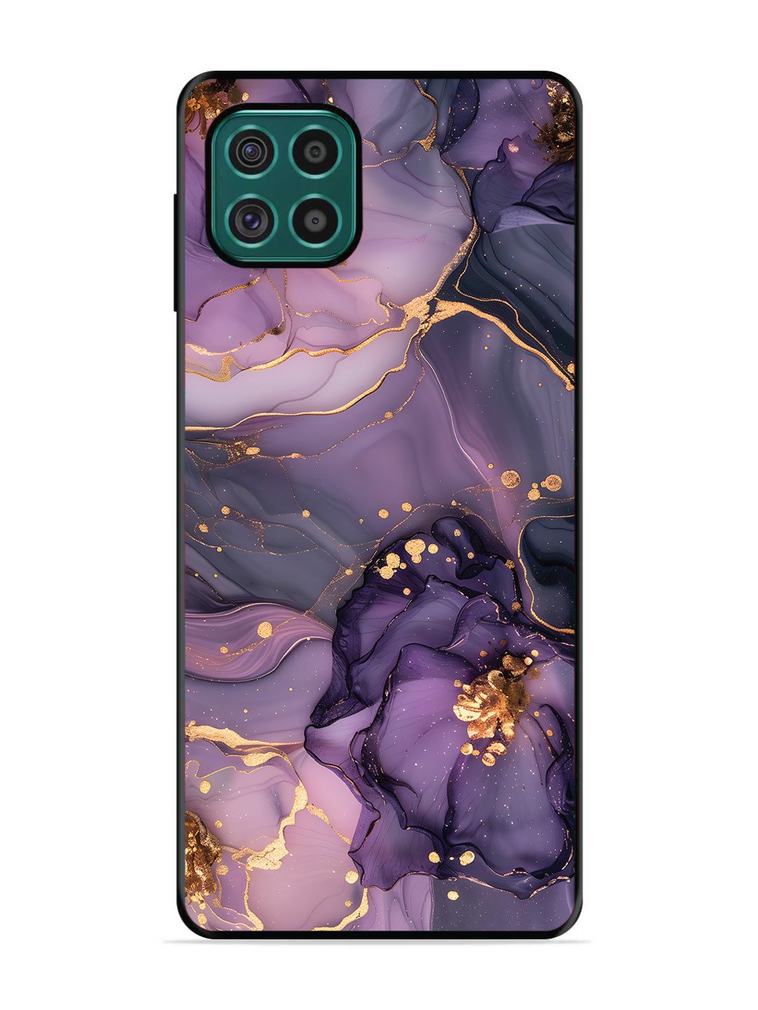 Samsung Galaxy F62 Royal Orchid Theme Marble