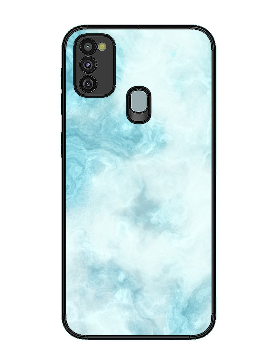 Samsung Galaxy M30s Light Blue with White Ocean Marble