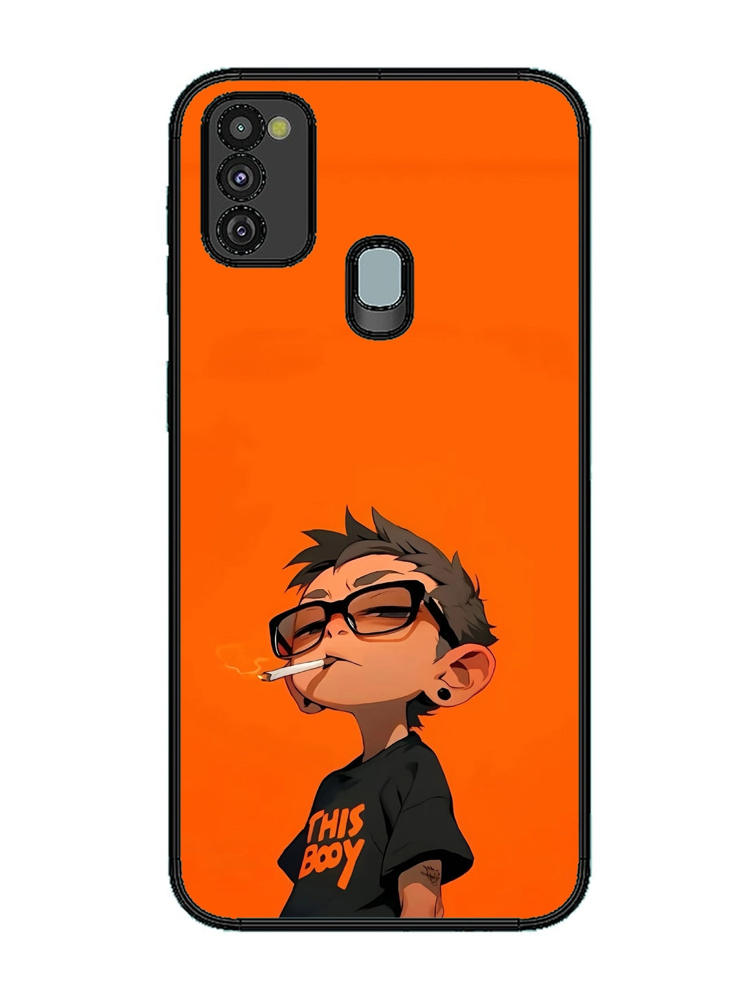 Samsung Galaxy M30s Vibrant Orange Attitude Cartoon