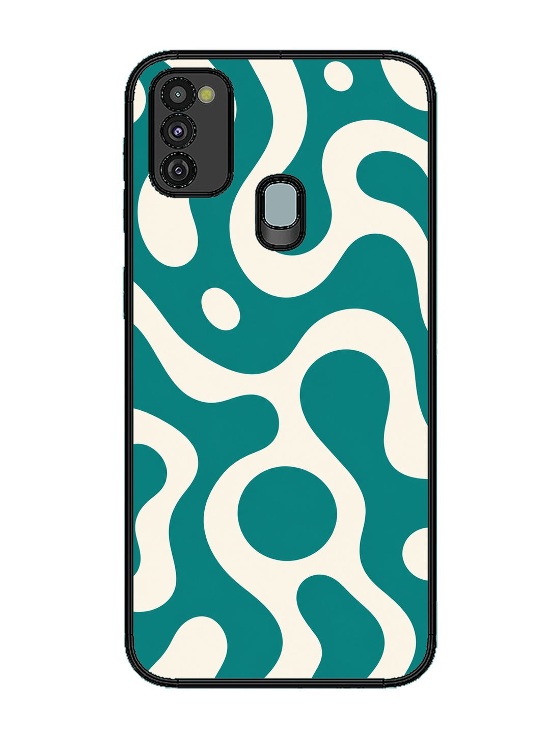 Samsung Galaxy M30s Fluid wave pattern Teal Green