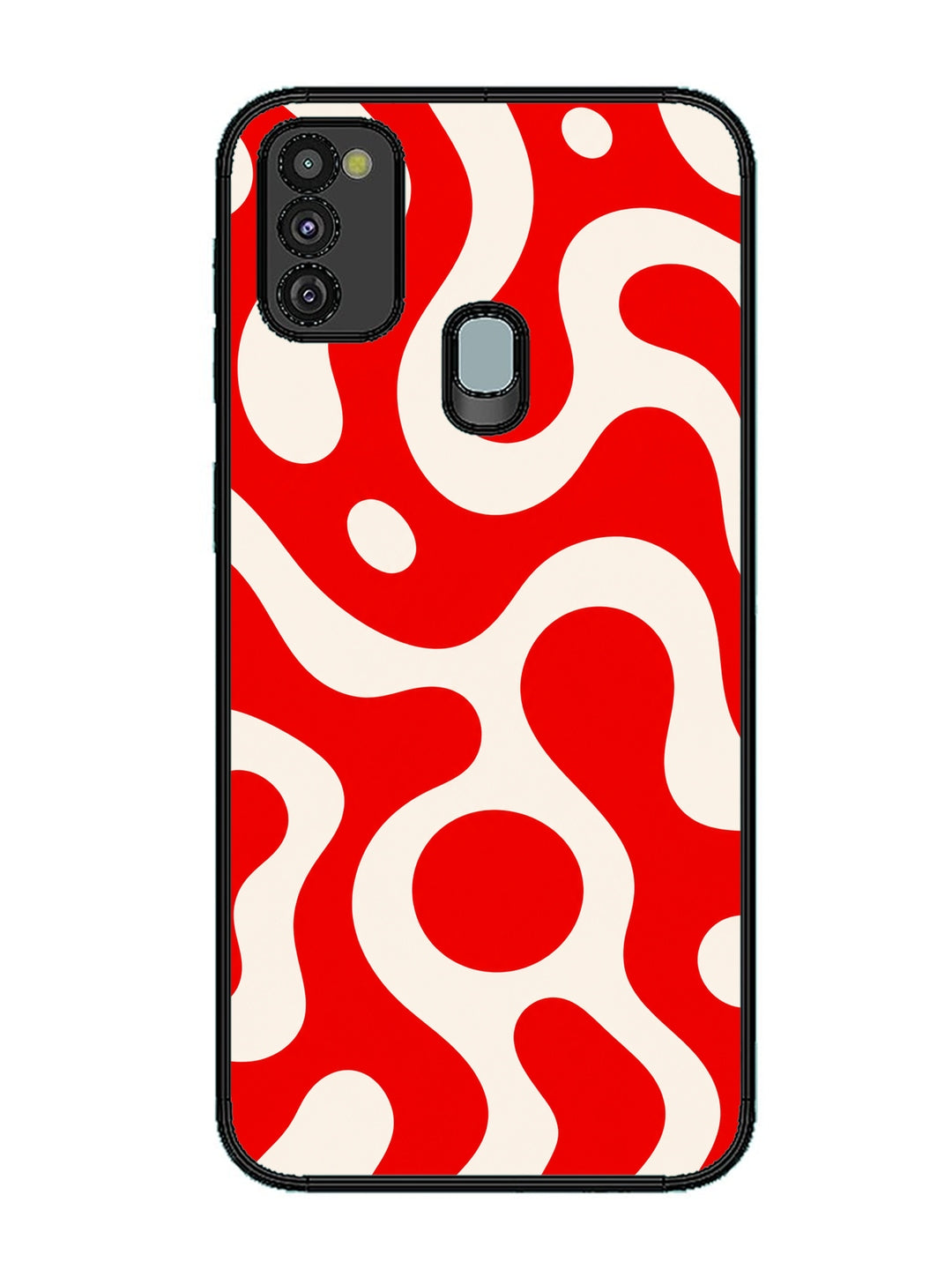 Samsung Galaxy M30s Fluid wave pattern Vivid Red