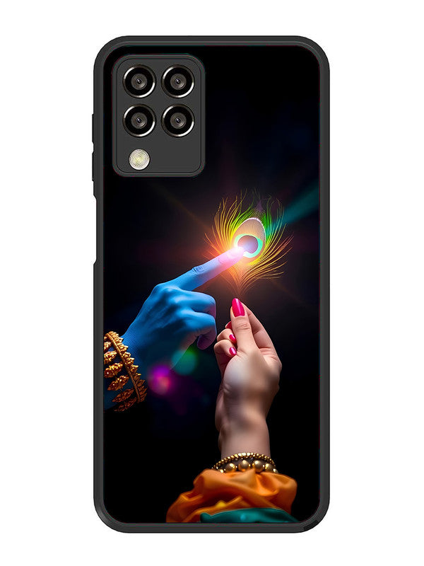 Samsung Galaxy M33 5G Radha Krishna touching feather