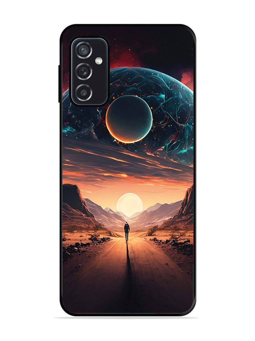 Samsung GALAXY M52 5G Sunset with space scene