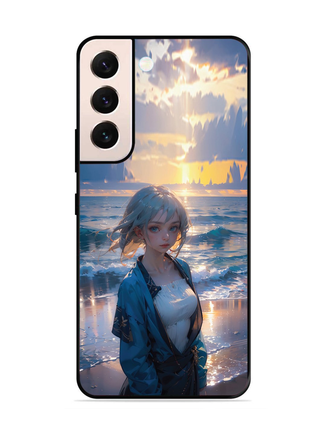 Samsung GALAXY S21 FE 5G Anime Girl Beach Ocean Waves