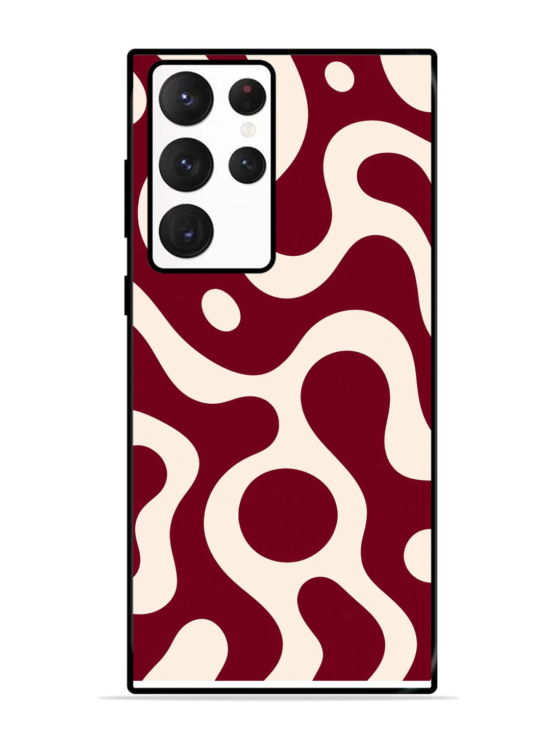 Samsung Galaxy S22 Ultra 5G Fluid wave pattern Deep Maroon
