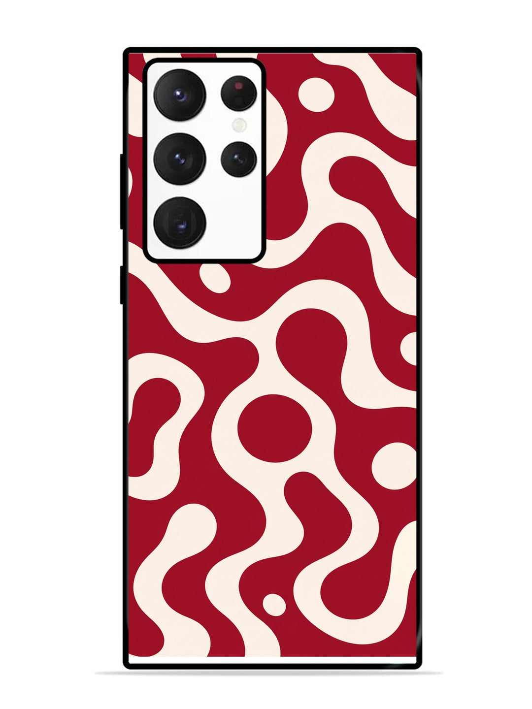 Samsung Galaxy S22 Ultra 5G Fluid wave pattern Wine Red