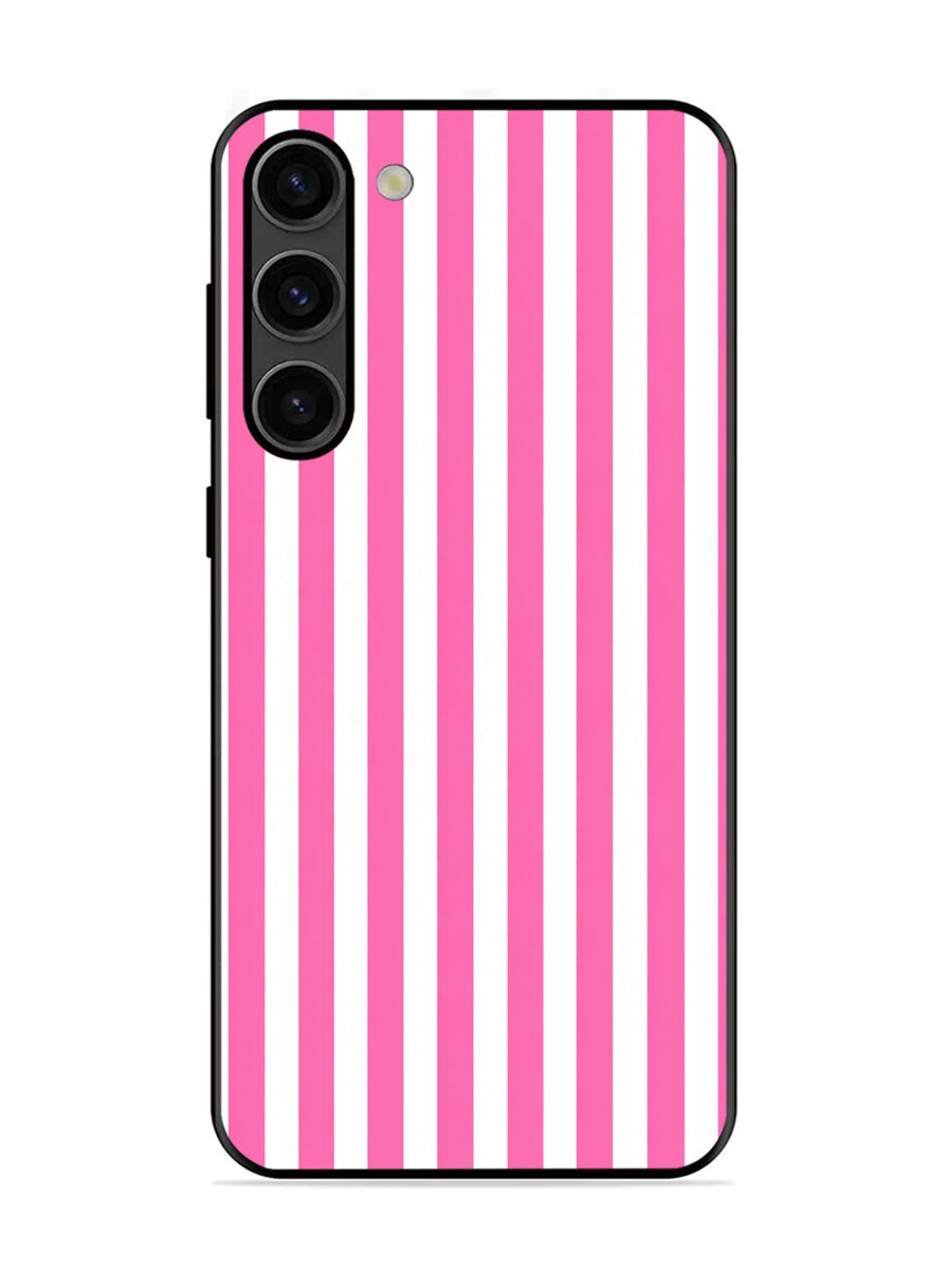 Samsung Galaxy S23 5G Vertical Stripes Hot Pink