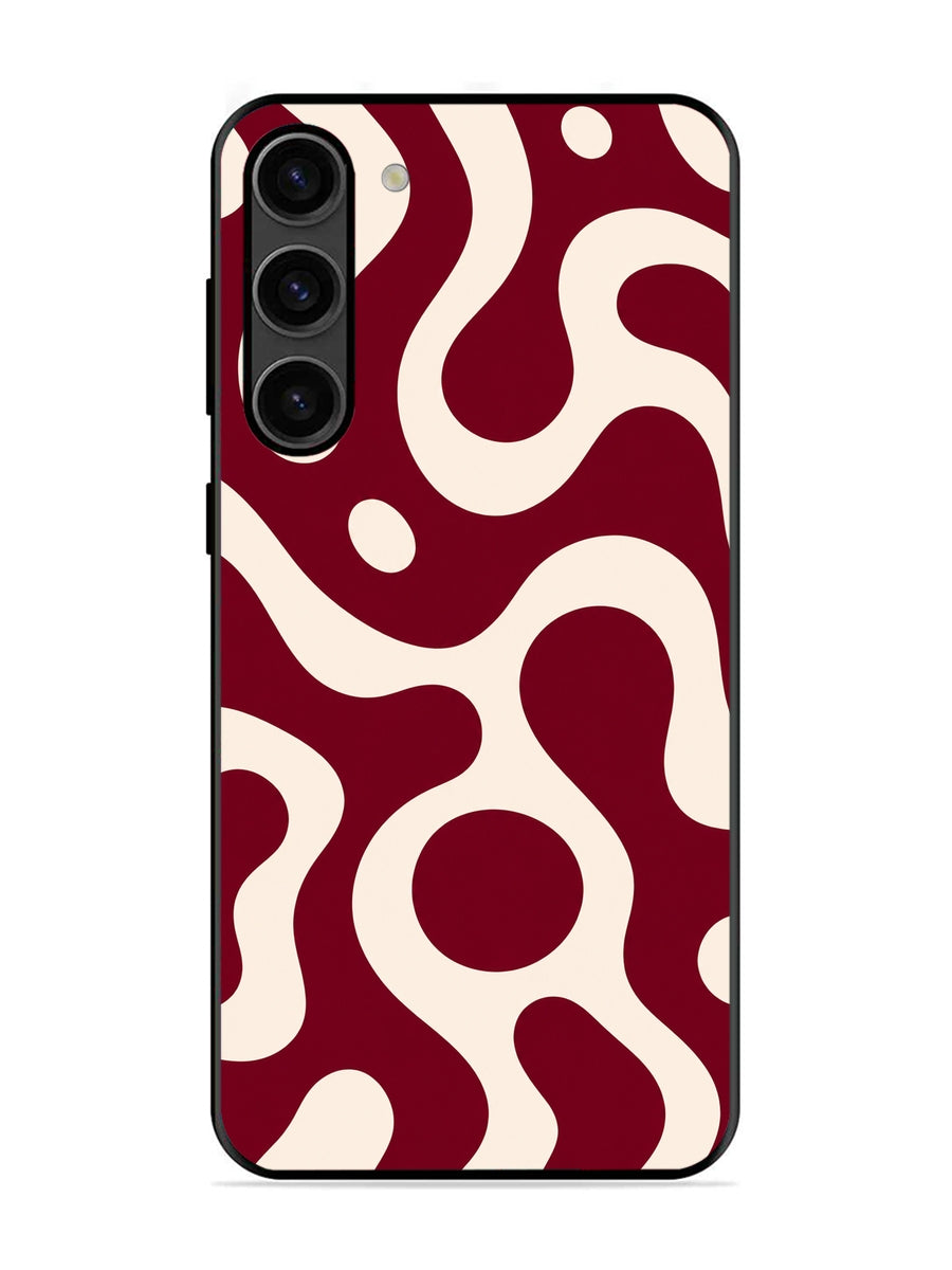 Samsung Galaxy S23 Plus 5G Fluid wave pattern Deep Maroon