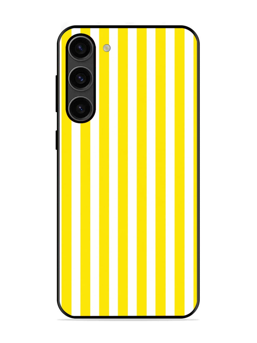Samsung Galaxy S23 Plus 5G Vertical Stripes Bright Yellow