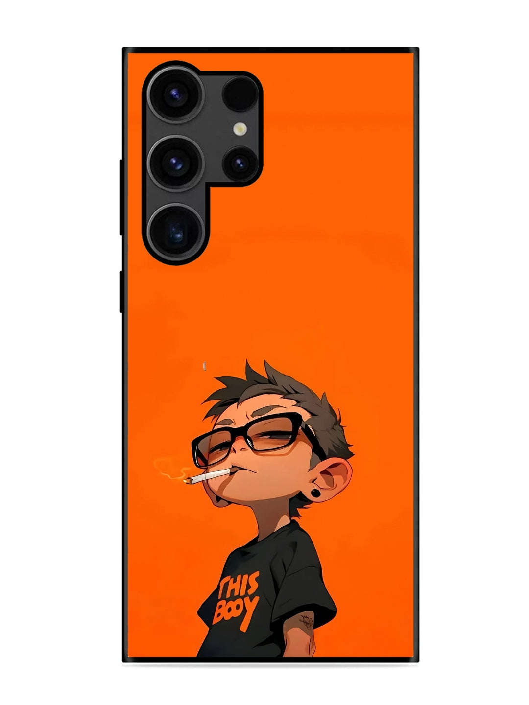 Samsung Galaxy S23 Ultra Vibrant Orange Attitude Cartoon