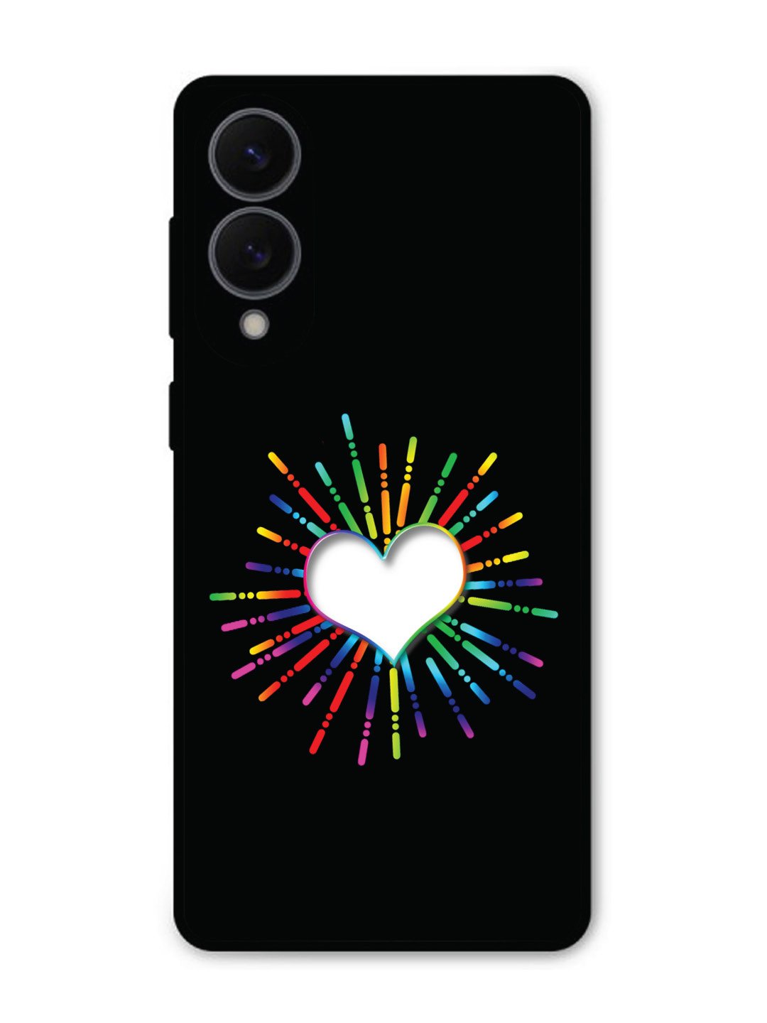Samsung Galaxy S25 Edge Colourful Heart on Black