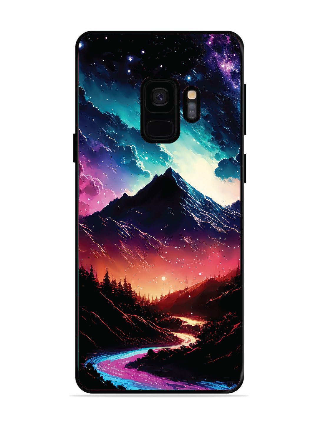Samsung GALAXY S9 mountain-valley-Colorful-cloud-at-night
