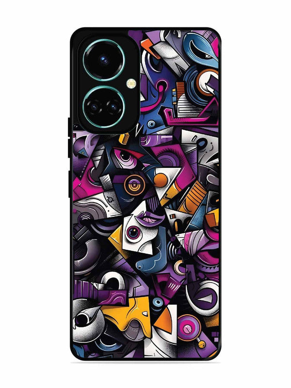 Tecno camon 19 Abstract Geometric Graffiti Chaos