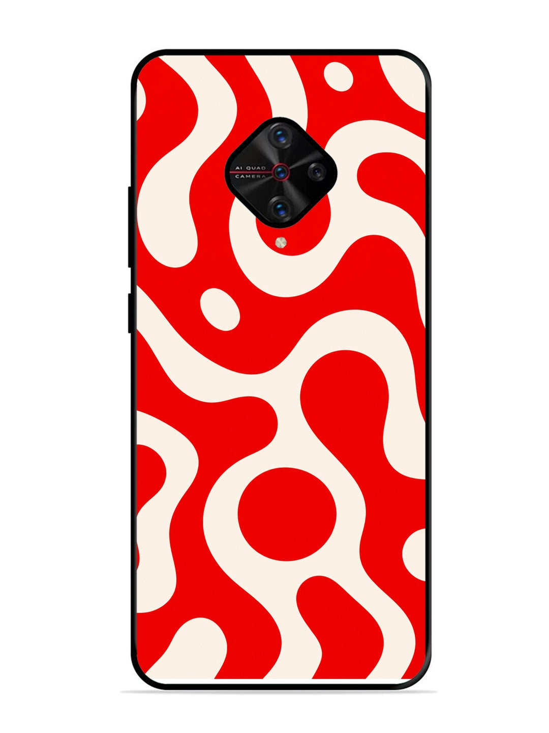 Vivo S1 Pro Fluid wave pattern Vivid Red