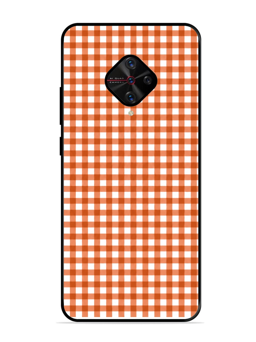 Vivo S1 Pro Gingham Checks Burnt Orange