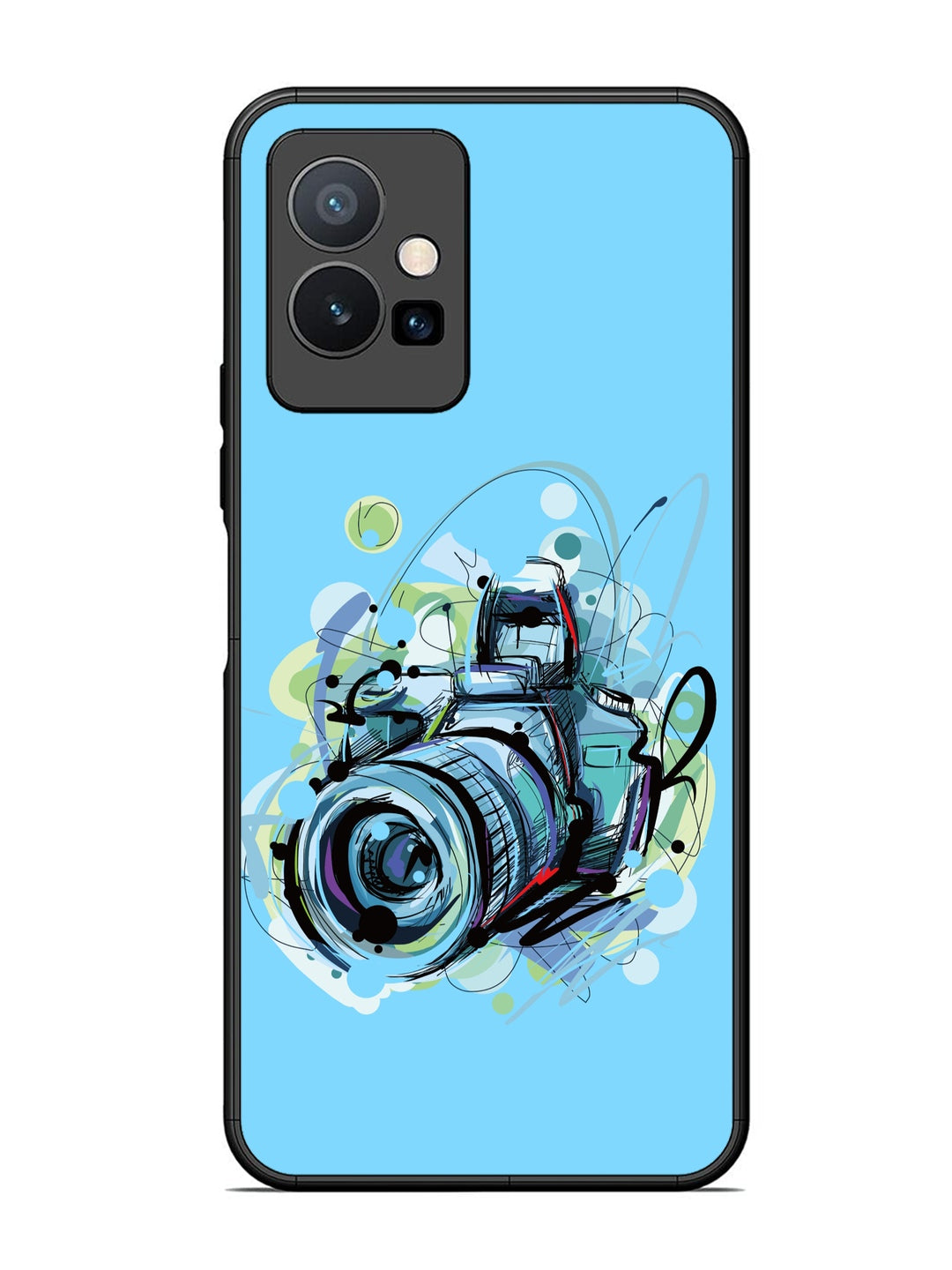 Vivo T1 5G Camera Blue Background