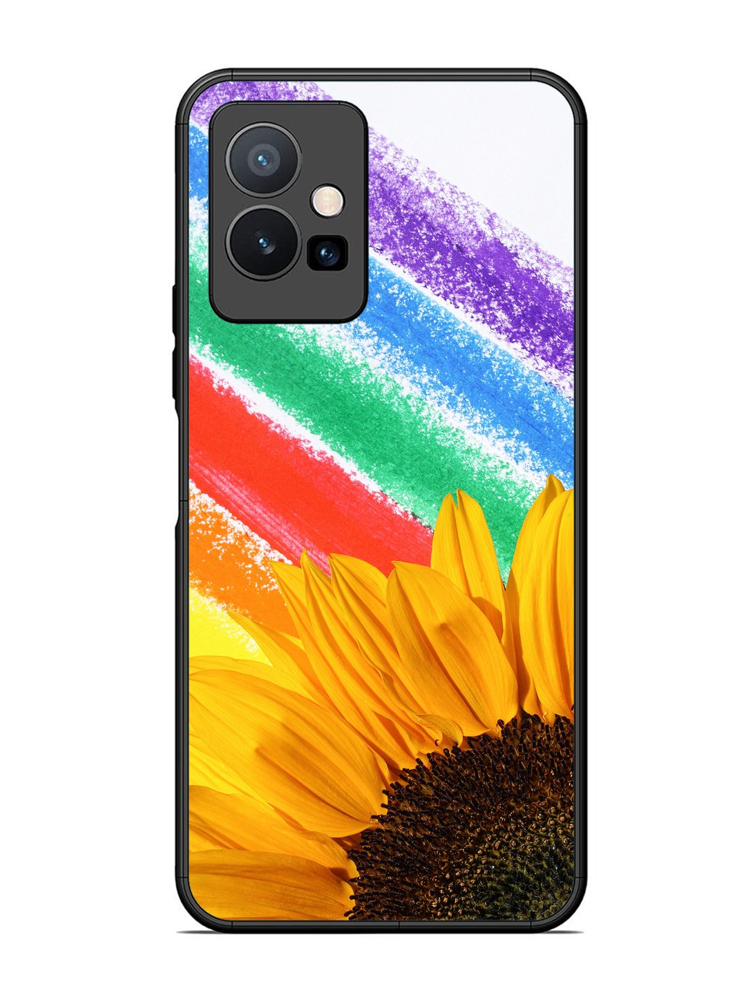 Vivo T1 5G Sunflower on Colourful Lines