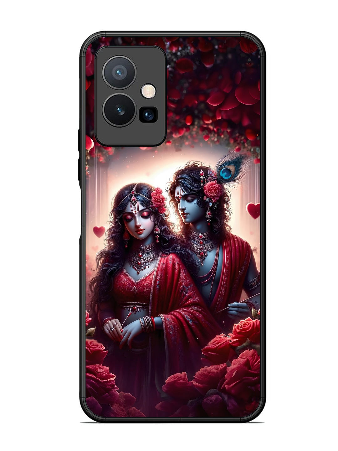 Vivo T1 5G Couples in Red theme like Radha Krishna