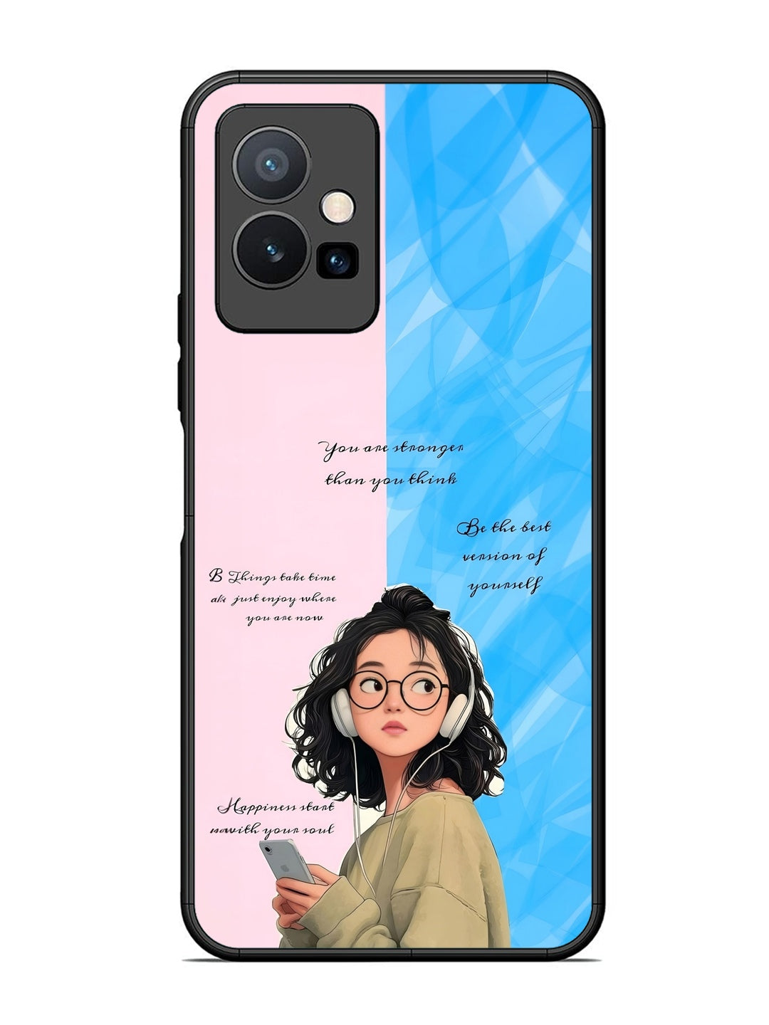 Vivo T1 5G Girl with quote