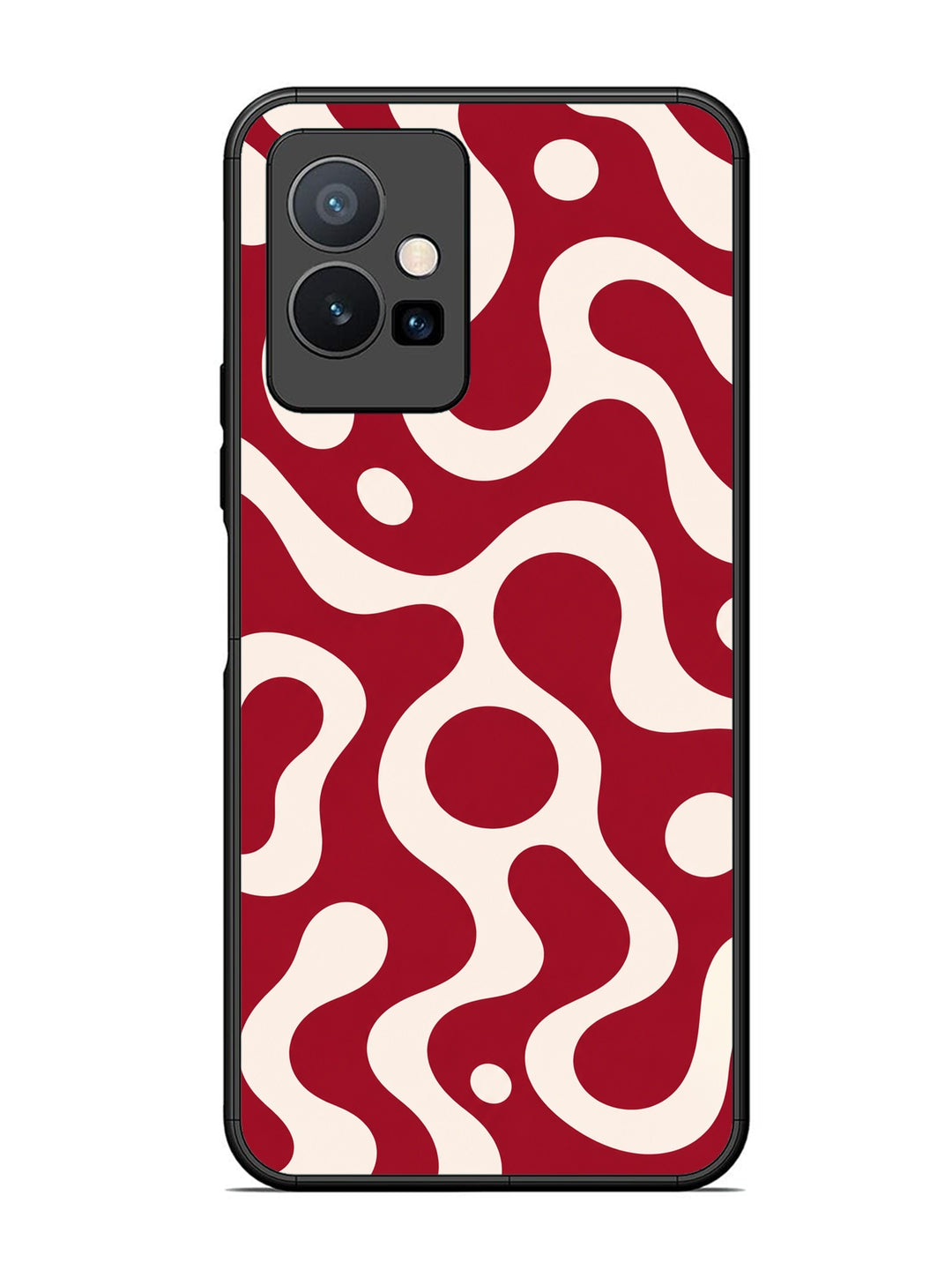 Vivo T1 5G Fluid wave pattern Wine Red