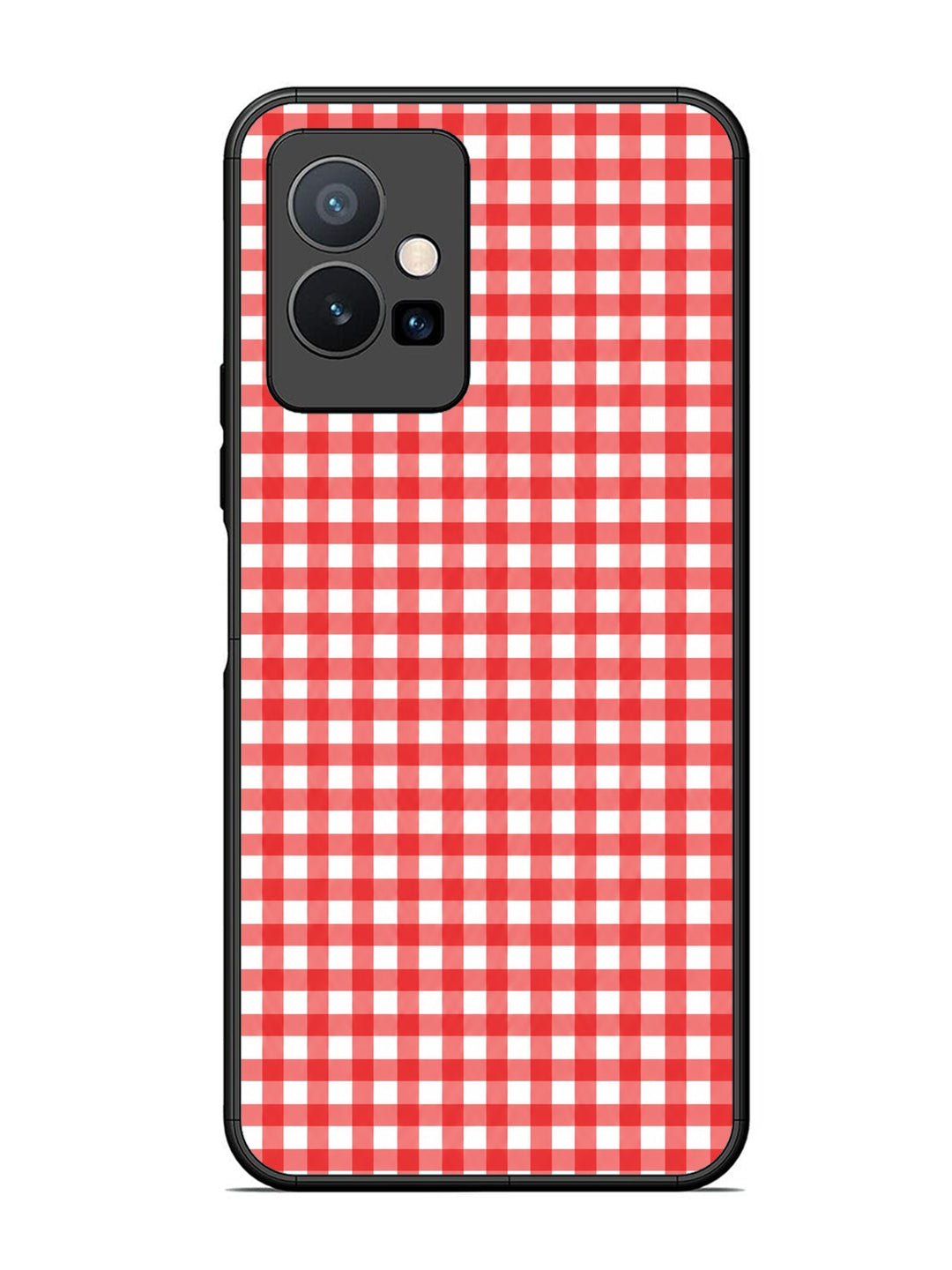 Vivo T1 5G Gingham Checks Red
