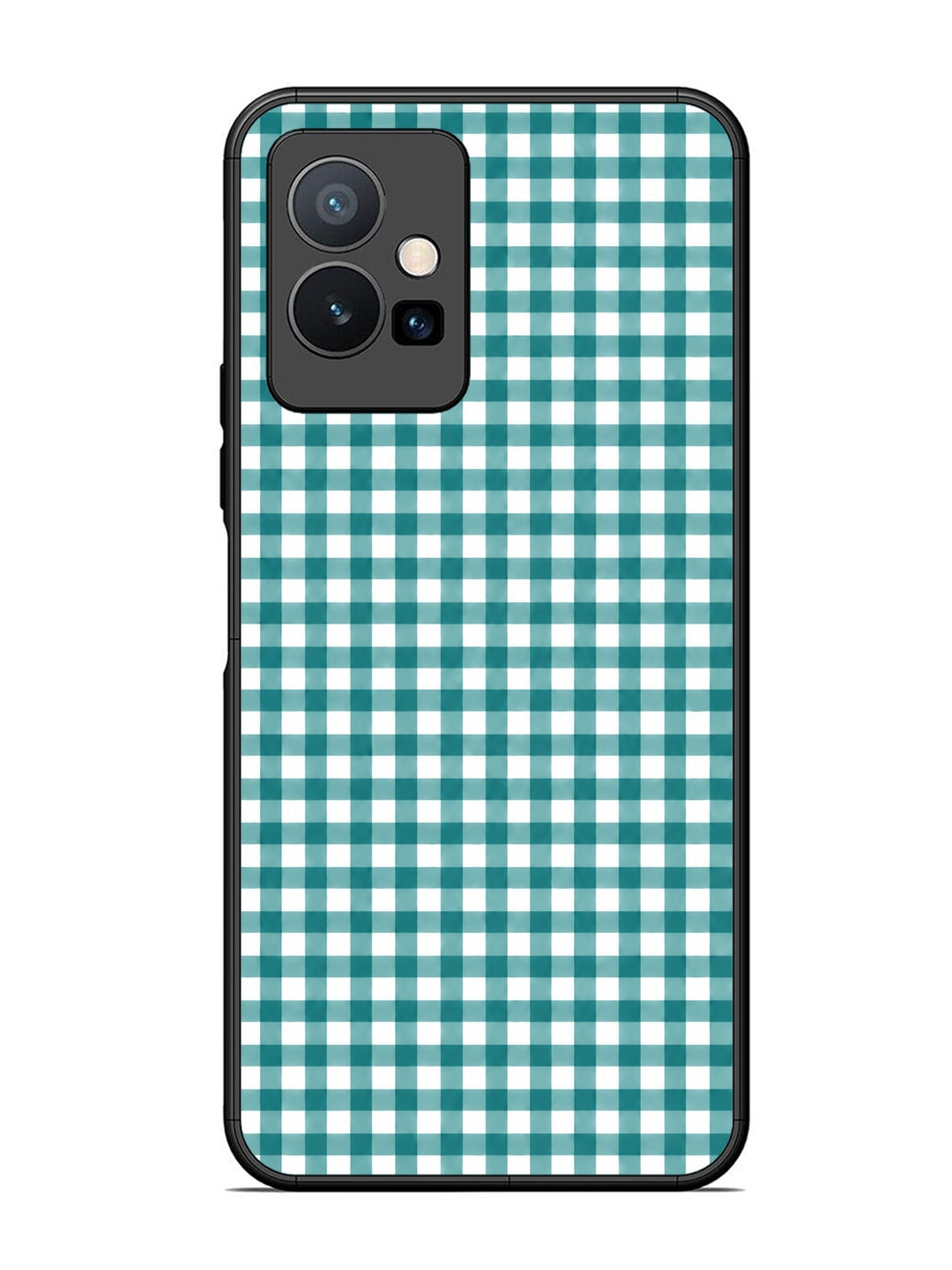 Vivo T1 5G Gingham Checks Teal Gree