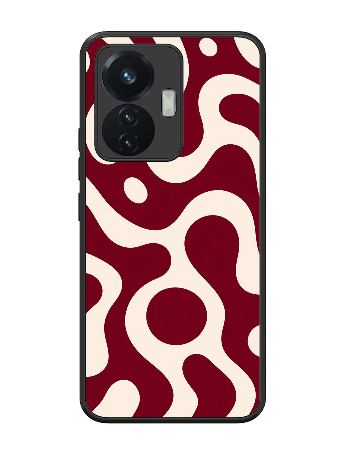 Vivo T1 44W Fluid wave pattern Deep Maroon