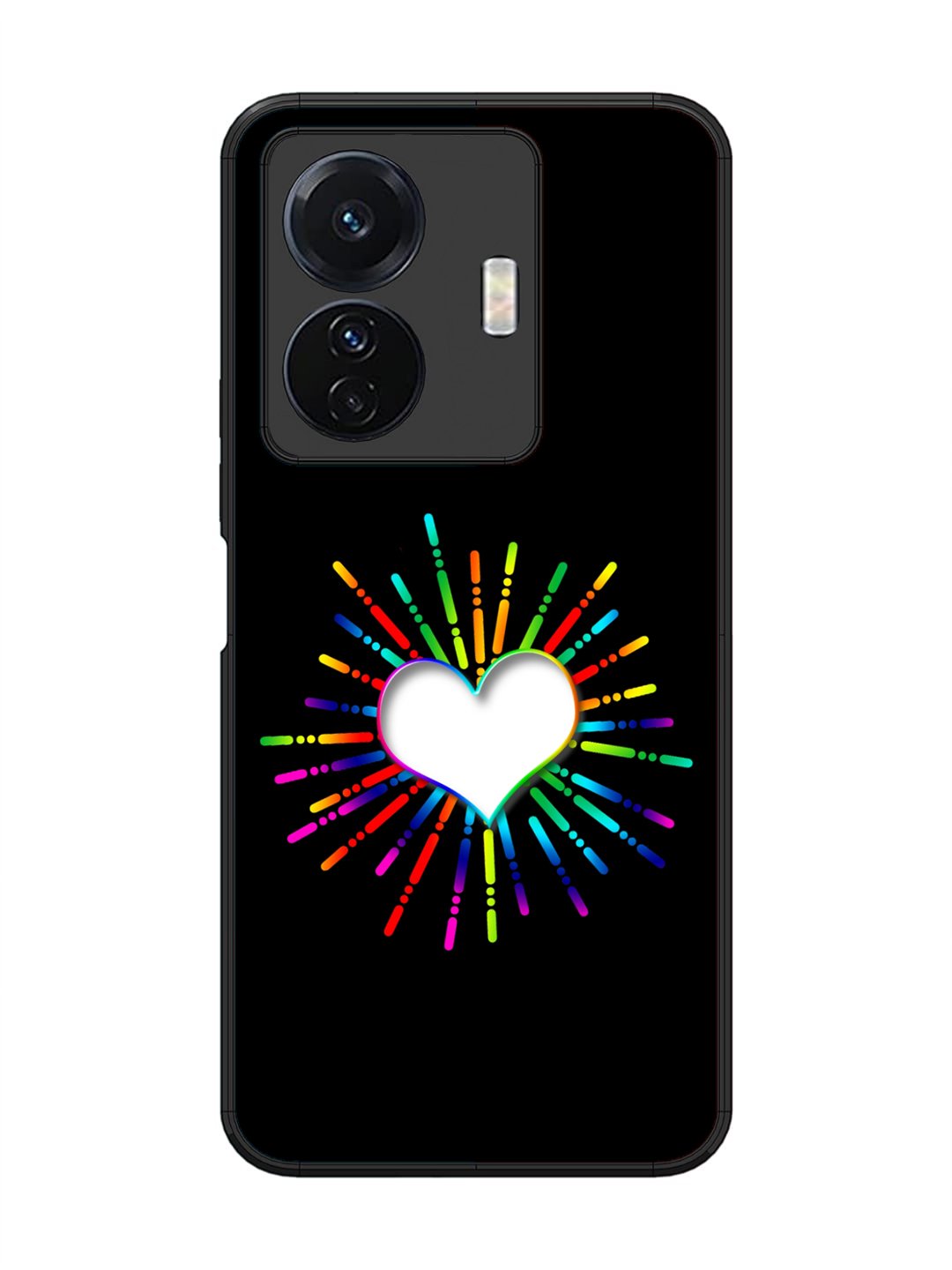 Vivo T1 Pro Colourful Heart on Black