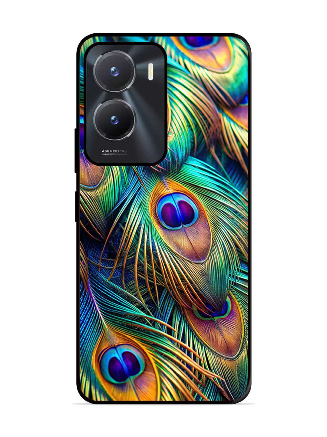 Vivo Y16 peacock feather