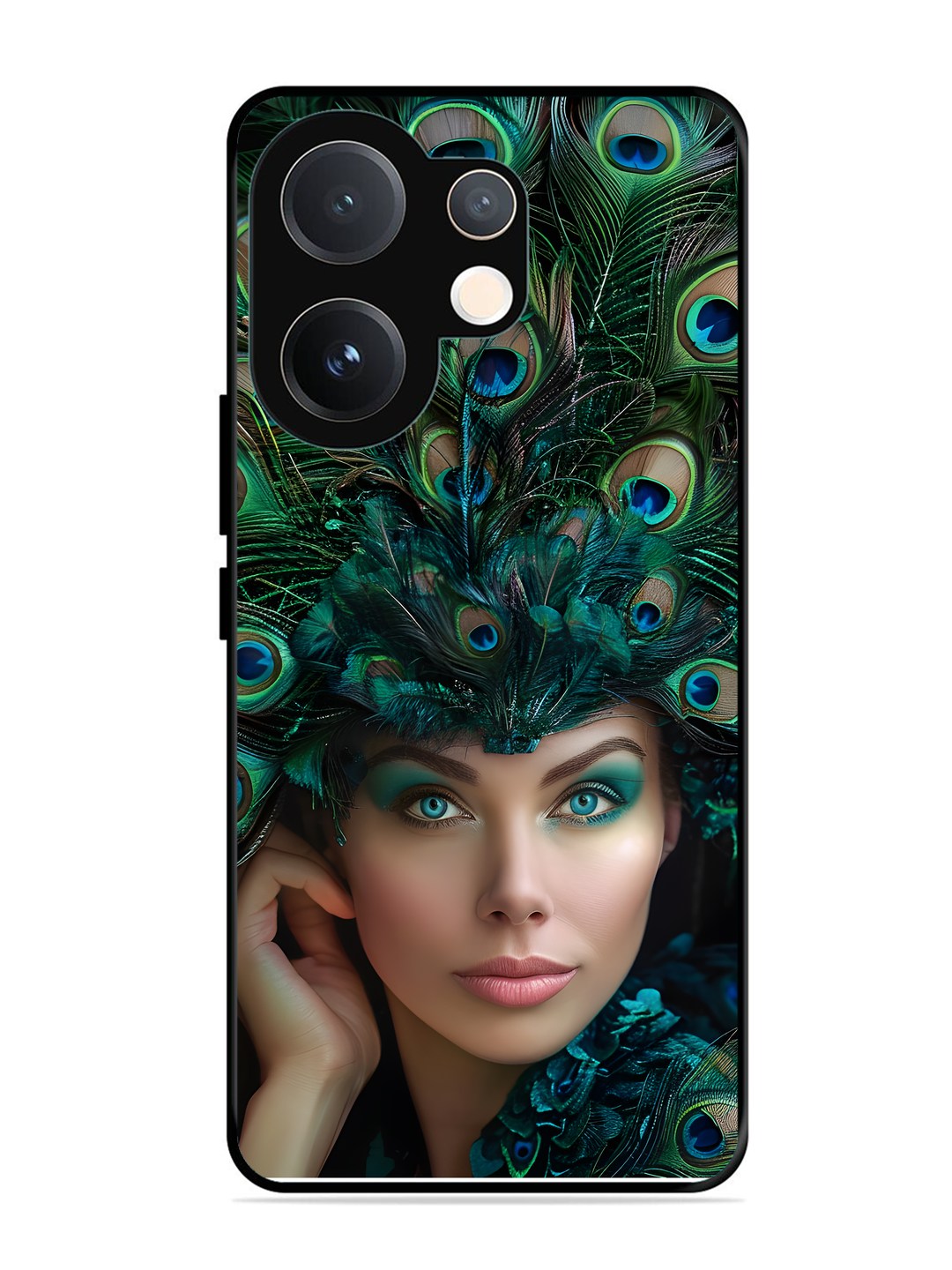 Vivo T4 Pro 5G Girl with peacock feather Crown