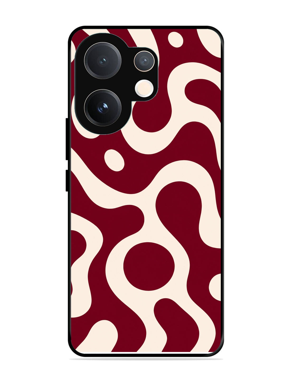 Vivo T4 Pro 5G Fluid wave pattern Deep Maroon
