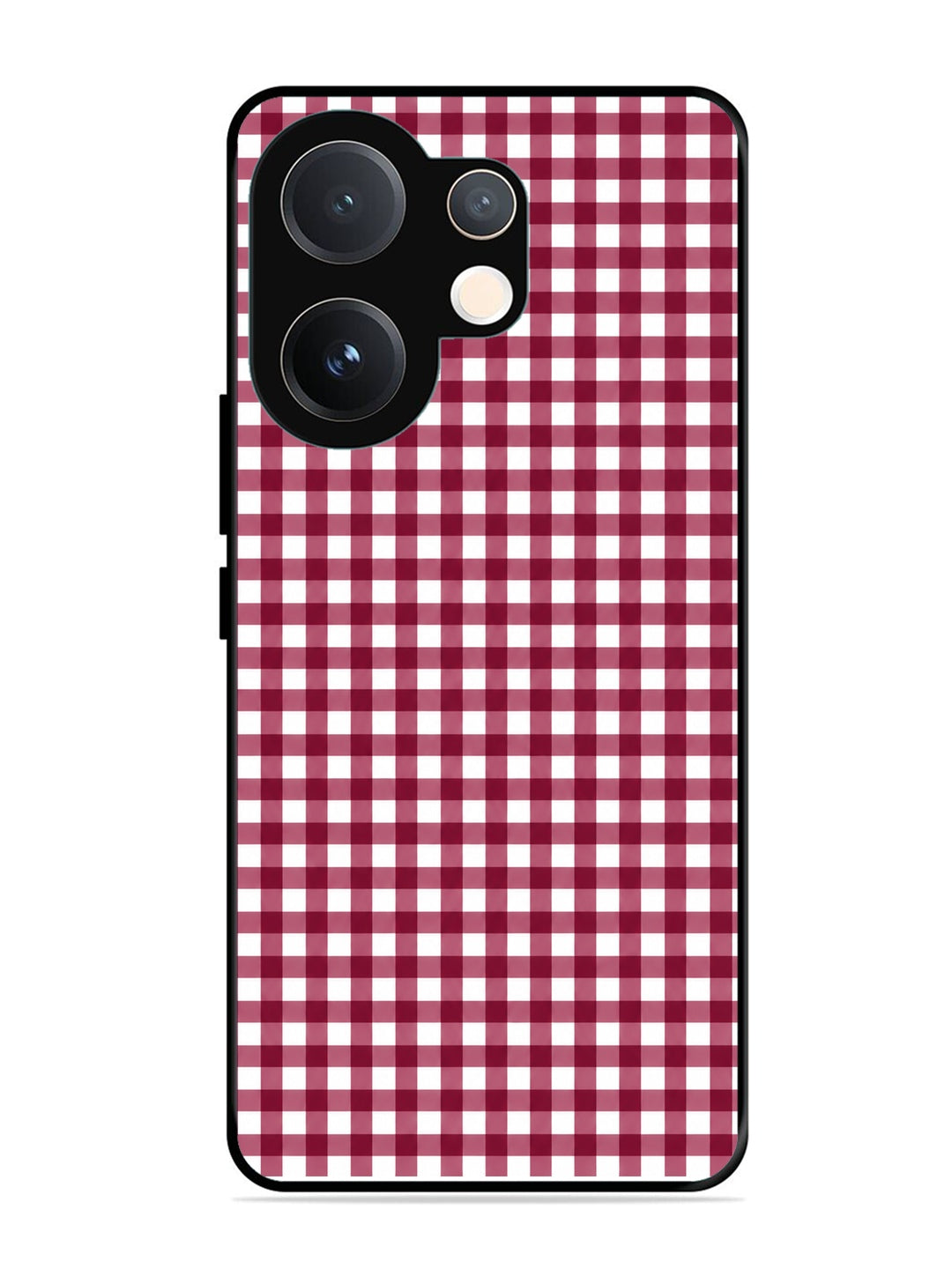 Vivo T4 Pro 5G Gingham Checks Wine Red