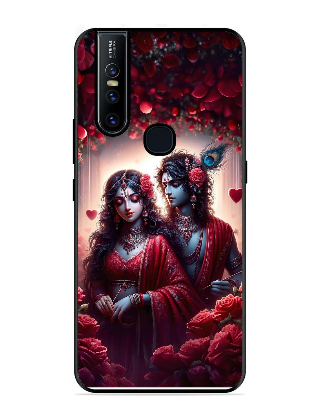 Vivo V15 Couples in Red theme like Radha Krishna