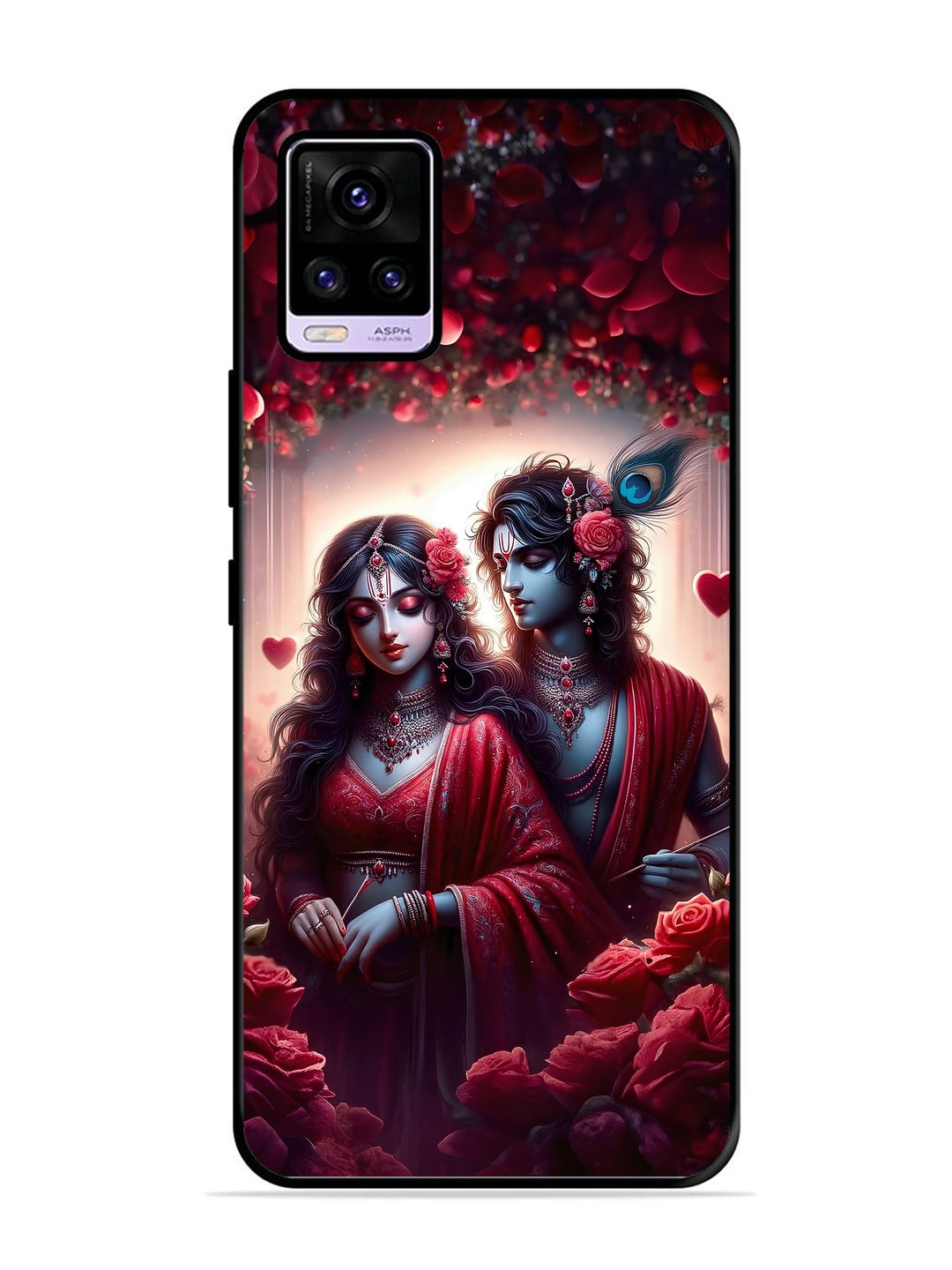 Vivo V20 Couples in Red theme like Radha Krishna