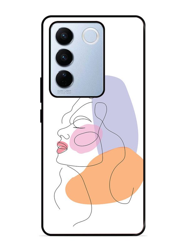 Vivo v27 pro 5g Line Art Girl Face