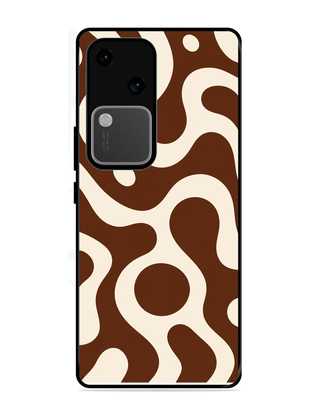 Vivo V30 5G Fluid wave pattern Dark Chocolate