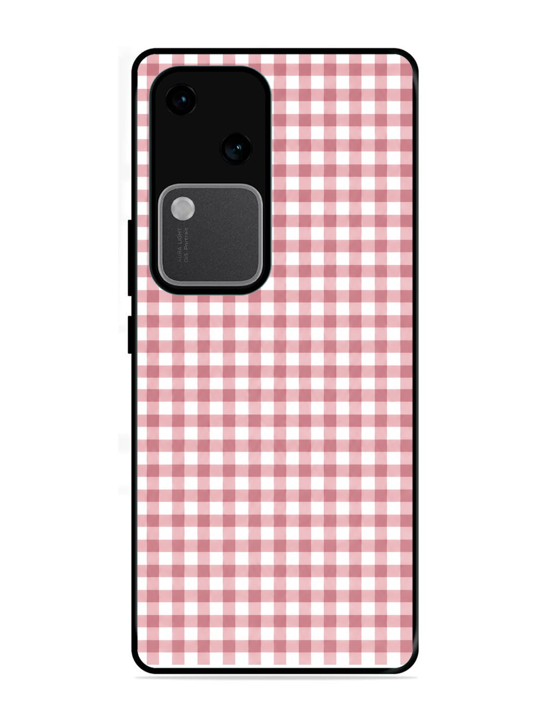 Vivo V30 5G Gingham Checks busty rose