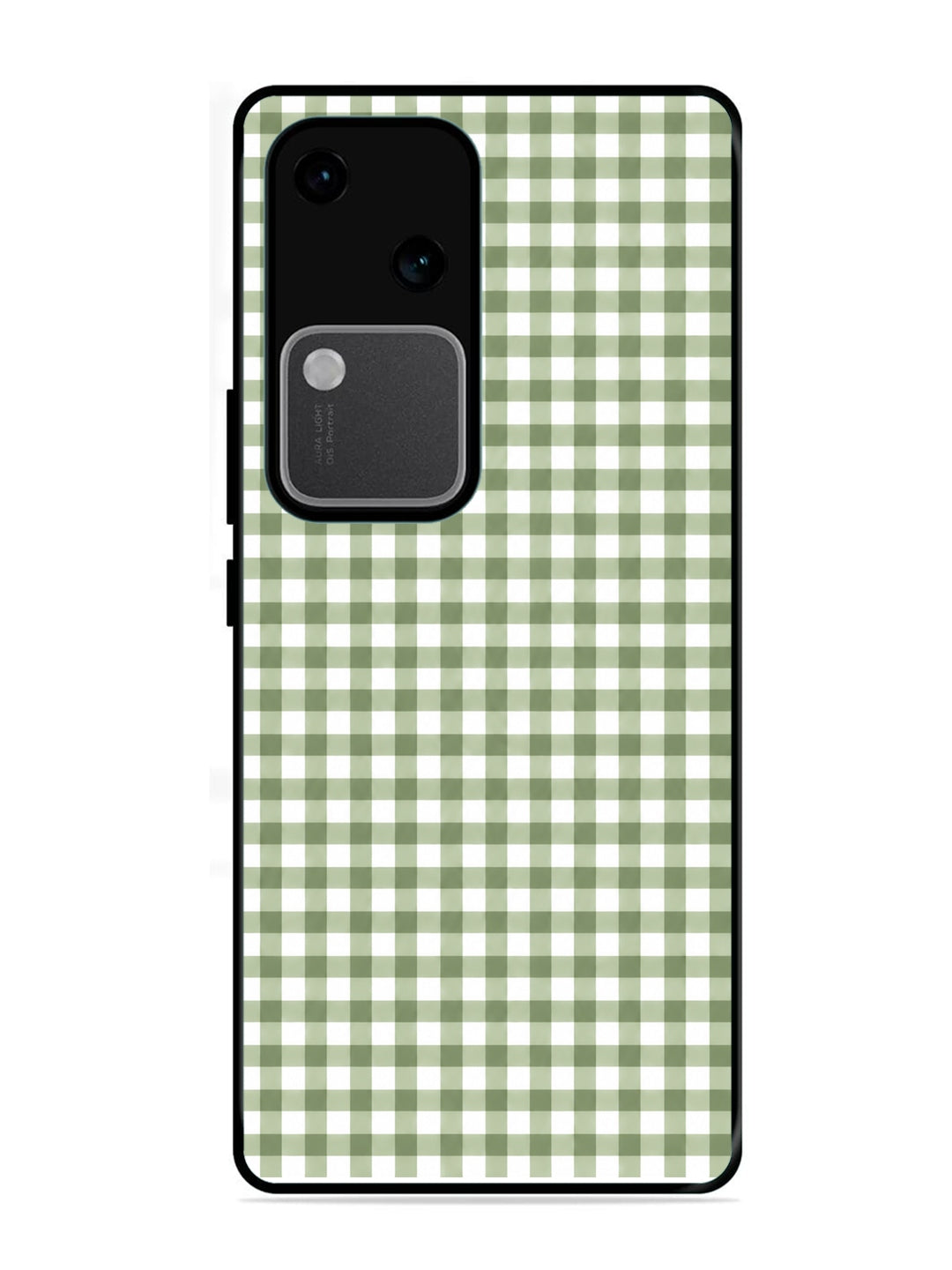 Vivo V30 5G Gingham Checks Sage Green