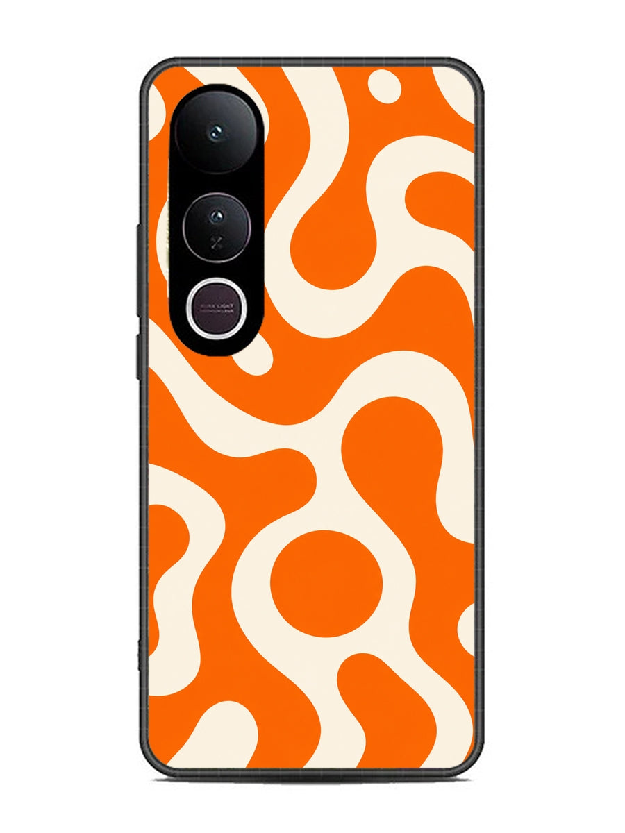 Vivo V50 Lite Fluid wave pattern Vivid Orange
