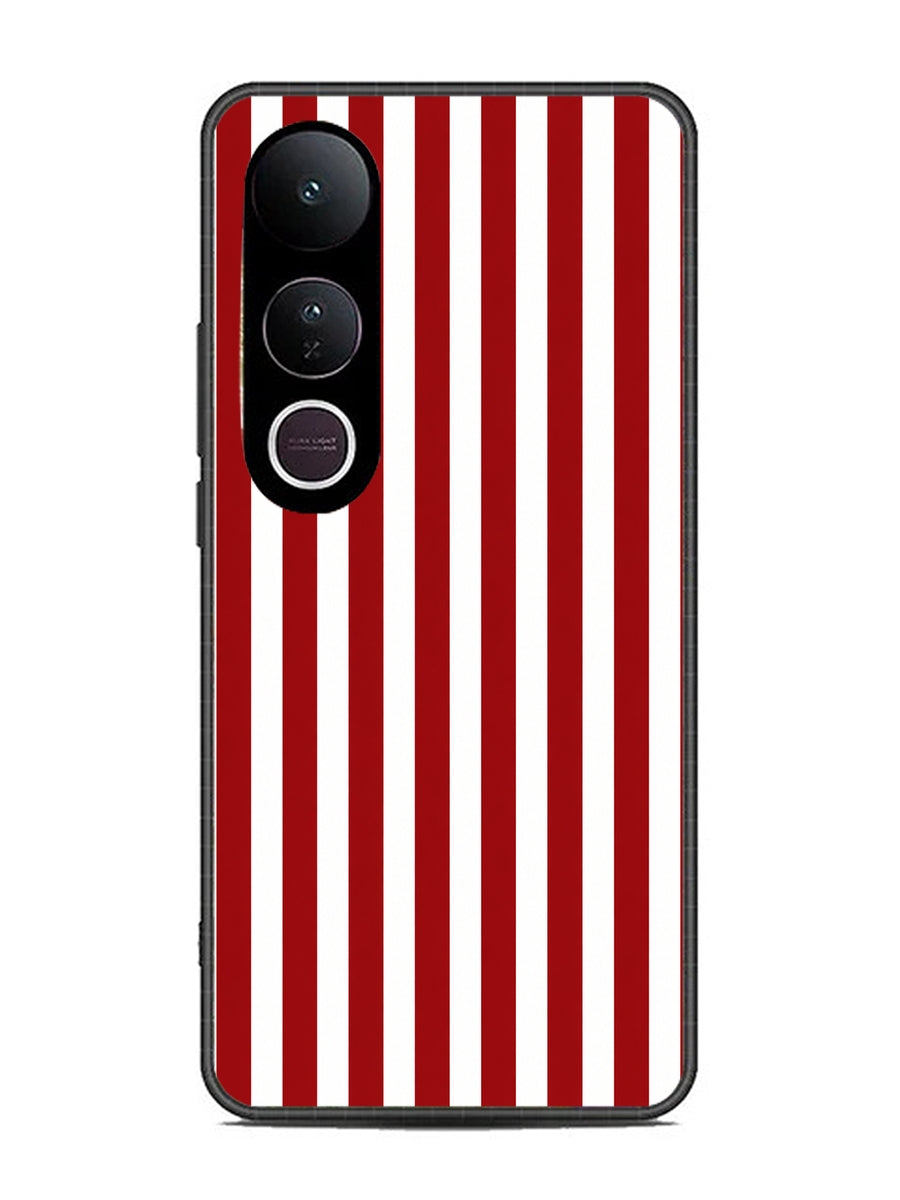 Vivo V50 Lite Vertical Stripes Deep Red
